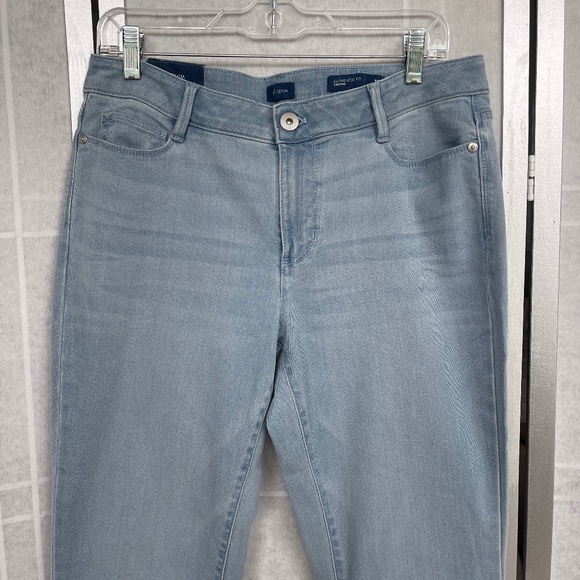 NWT J.Jill Denim Light Blue (Oxfordwash) Cropped Ankle Jeans sz 10 - Picture 2 of 10